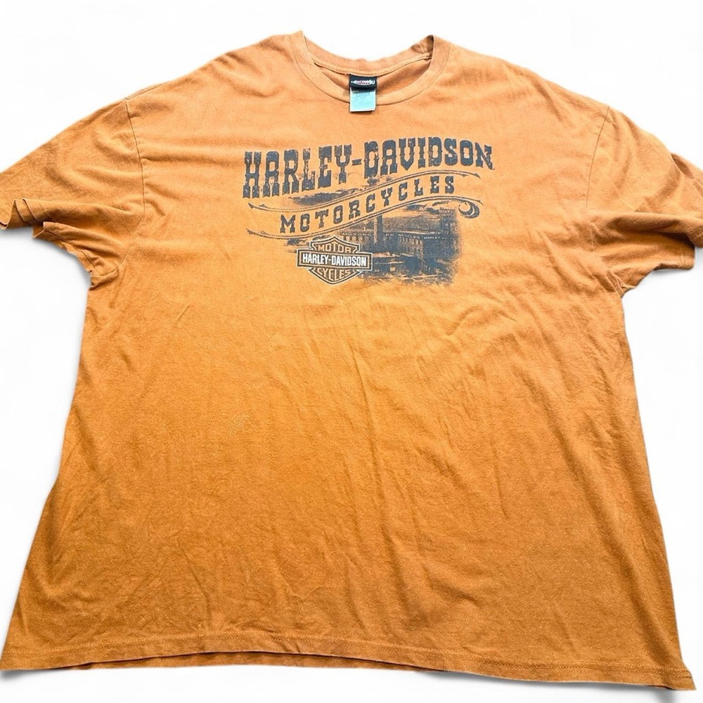 Harley Davidson‎ 2010 Orange Myrtle Beach SC Cotton T-Shirt Size 3XL